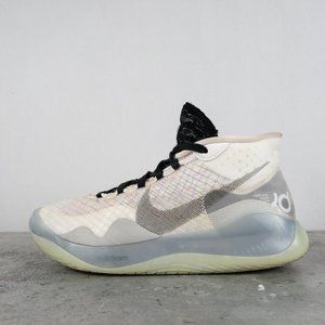 Nike KD Kevin Durant 12 Size 7.5 White Mesh Running Athletic Sneaker